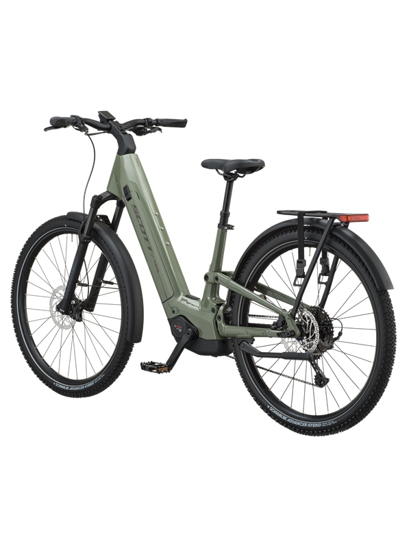 POLNOVZMETENO ELEKTRIČNO TREKING KOLO SCOTT E-VILLE 10 SUV TAWNY GREEN 2027